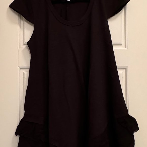 AREA Stars, Short Sleeve Ruffled Baby Doll Dress in Black, Medium, NWT/NEW - Picture 2 of 12